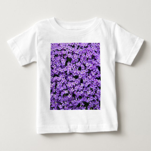 Camiseta Para Bebê Violetas Bebê Flores Violetas (Frente)