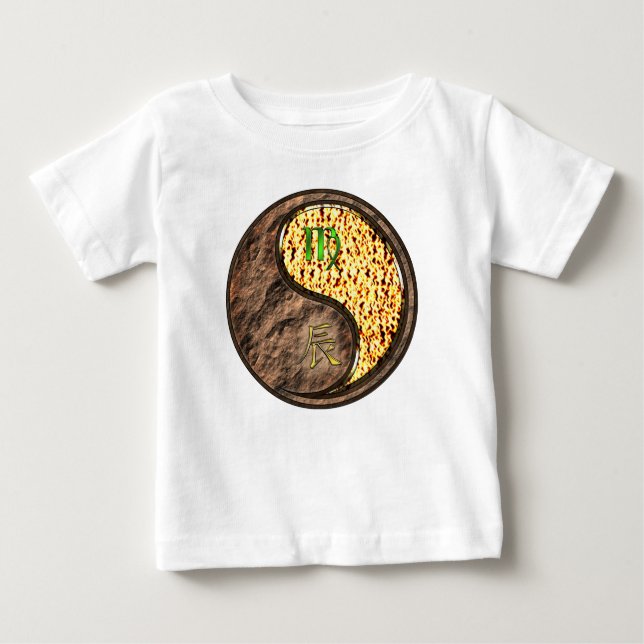Camiseta Para Bebê Virgem & Dragão de Fogo (Frente)