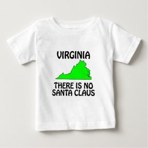 Camiseta Para Bebê Virginia - Não Há Papai Noel