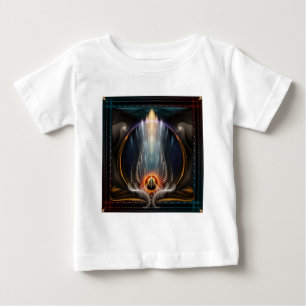 Camiseta Para Bebê Visão Imperial Criança de Arte Fractal