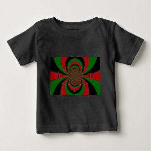 Camiseta Para Bebê Visão Vibrante do Quênia: Arte Espelhada de Bandei