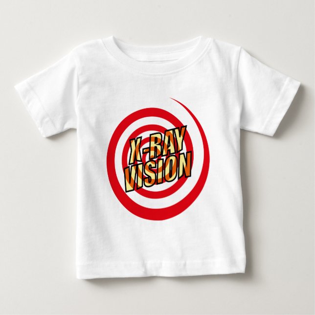 Camiseta Para Bebê Visão X-RAY de Quadrinhos (Frente)