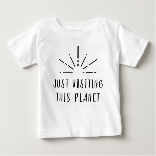 Camiseta Para Bebê Visitando Este Planeta Sun Star
