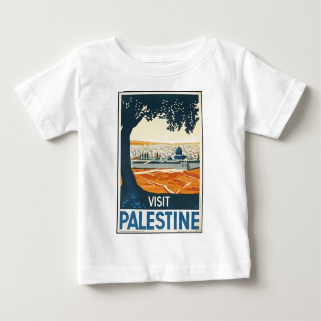 Camiseta Para Bebê Visite a Palestina (Frente)