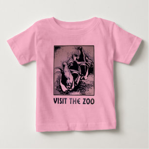 Camiseta Para Bebê Visite o jardim zoológico - o poster de WPA -