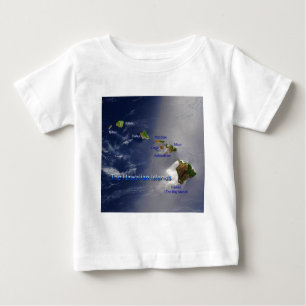 Camiseta Para Bebê Vista das Ilhas Havaianas