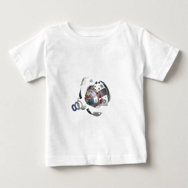 Camiseta Para Bebê Vista explodida de Orion (Frente)
