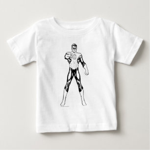 Camiseta Para Bebê Vista preto e branco para a frente