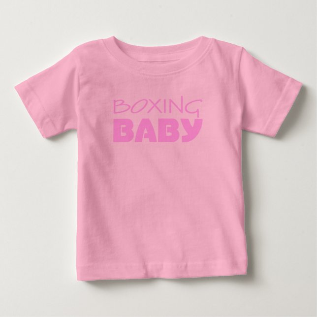 Camiseta Para Bebê Visto Bebê Boxing (Frente)