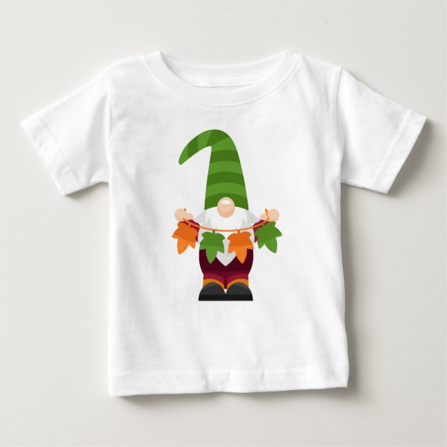 Camiseta Para Bebê Visto Gnome Fall (Frente)