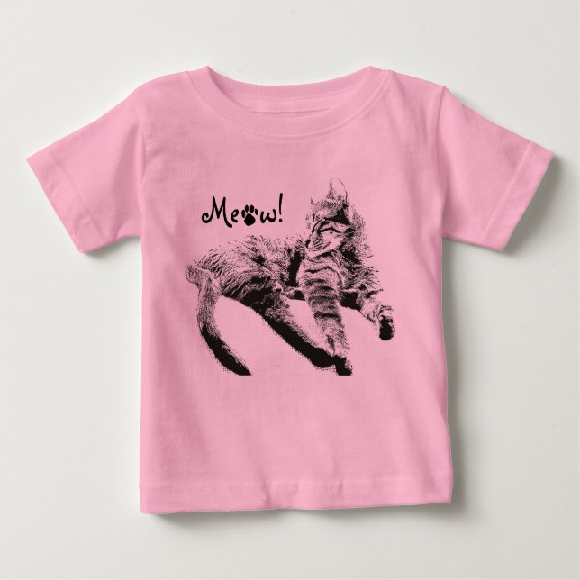 Camiseta Para Bebê Visto Meow para Crianças (Frente)