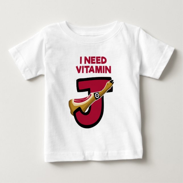 Camiseta Para Bebê Vitamina J (Frente)