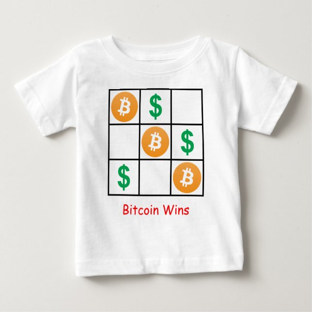 Camiseta Para Bebê Vitórias de Bitcoin (Frente)