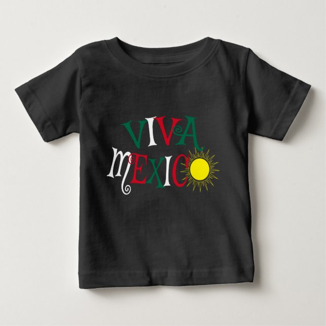 Camiseta Para Bebê Viva México (Frente)
