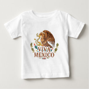 Camiseta Para Bebê Viva México