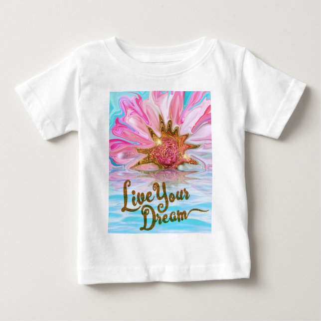 Camiseta Para Bebê Viva o seu sonho - poder de Rosa (Frente)