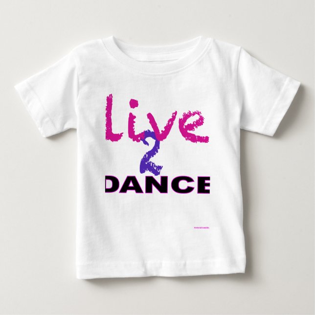 Camiseta Para Bebê Vive a dança 2 (Frente)