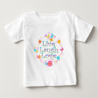 Camiseta Para Bebê Vive o amor do riso
