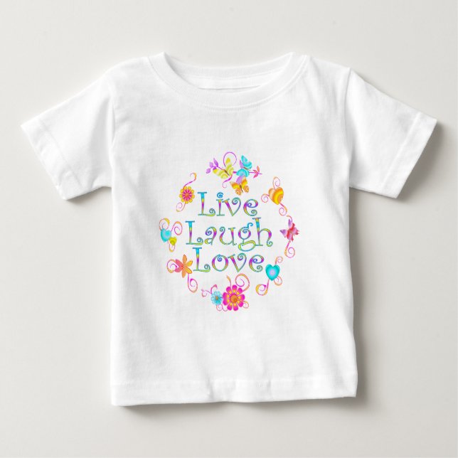 Camiseta Para Bebê Vive o amor do riso (Frente)