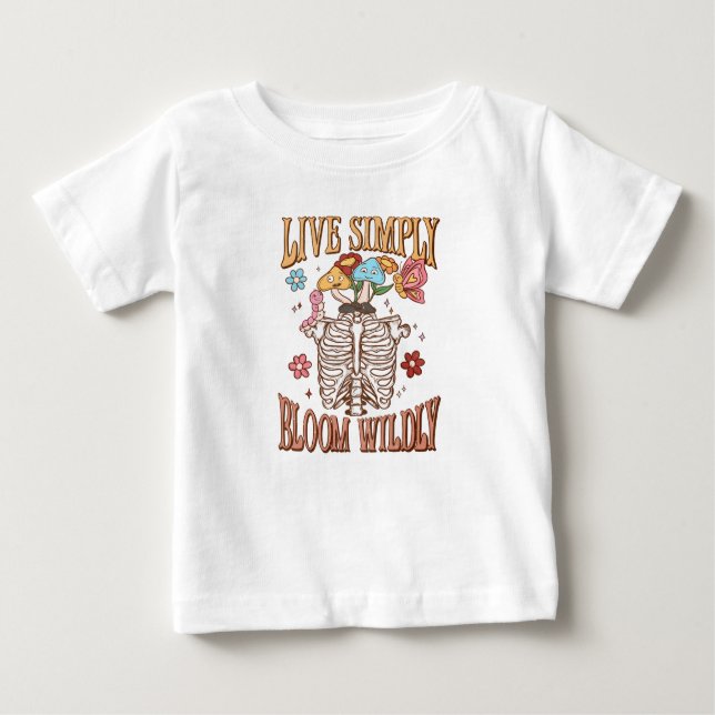 Camiseta Para Bebê Viver Simplesmente, Sangue Selvagem (Frente)