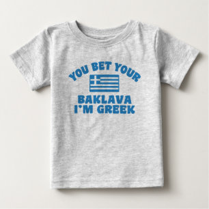 Camiseta Para Bebê Você aposta-o Baklava que eu sou grego