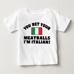 Camiseta Para Bebê Você aposta seus Meatballs que eu sou italiano