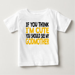 Camiseta Para Bebê Você deve ver minha madrinha