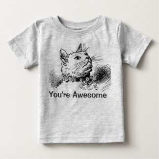 Camiseta Para Bebê Você é a Design da cara de gato infantil incrível