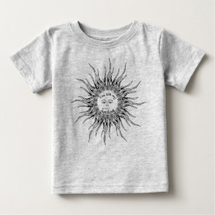 Camiseta Para Bebê Você é a minha linda e brilhante arte solar sorrin