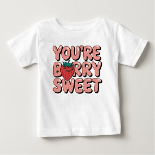 Camiseta Para Bebê Você é Berry Sweet One Cute Strawberry Lover