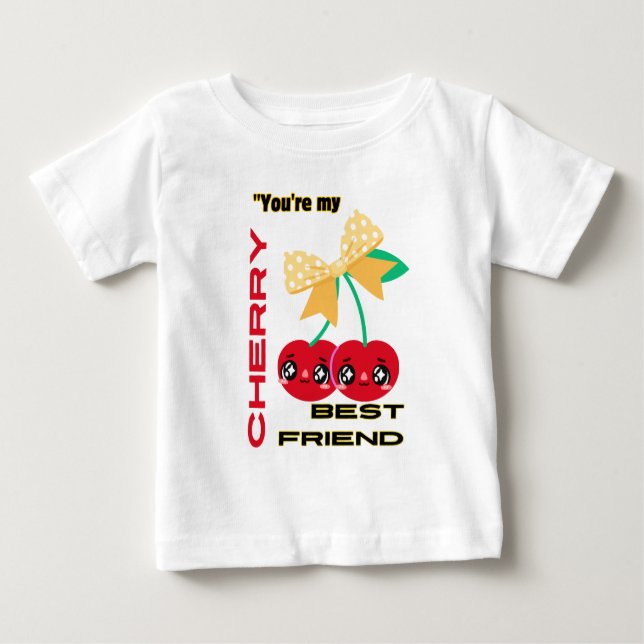 CAMISETA PARA BEBÊ VOCÊ É MEU MELHOR AMIGO CEREJA (Frente)