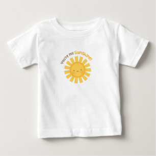 Camiseta Para Bebê Você É Meu Sol Cute Sol Alegre Para Bebês