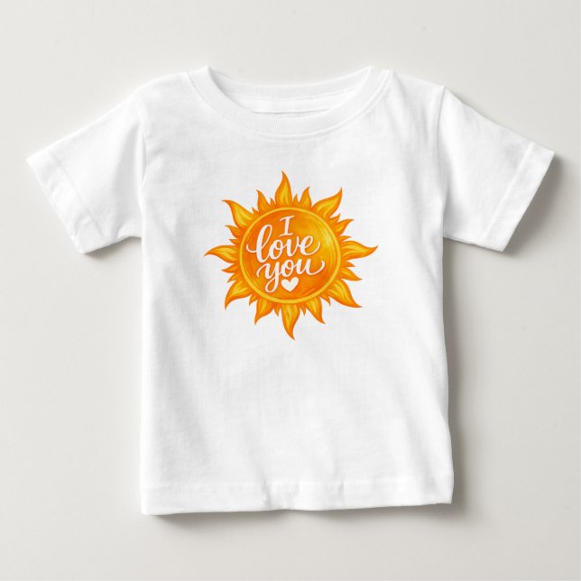Camiseta Para Bebê Você É Meu Sol – Eu Te Amo Sol (Frente)