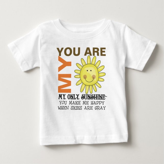 Camiseta Para Bebê Você é minha luz do sol (Frente)