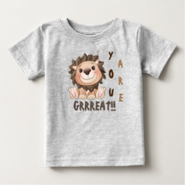Camiseta Para Bebê Você é o Grande Camiseta do Bebê Lion Cute