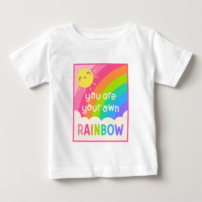 Camiseta Para Bebê Você É Seu Próprio Arco-Íris (Frente)