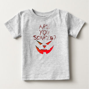 Camiseta Para Bebê Você Está Assustado Feliz Dia das Bruxas Rosto de 