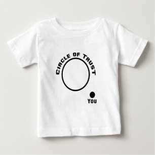 Camiseta Para Bebê Você fora do círculo de confiança