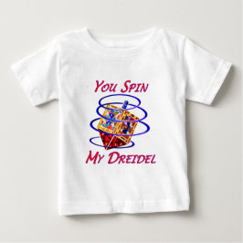 Camiseta Para Bebê Você gira meu Dreidel