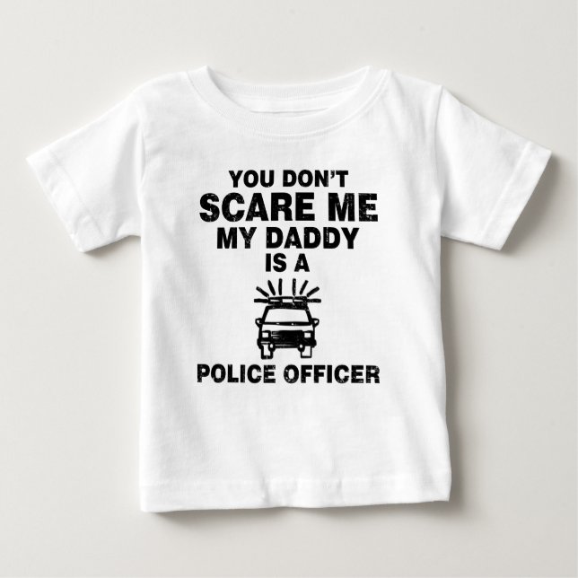 CAMISETA PARA BEBÊ VOCÊ NÃO ME ASSUME MEU PAI É POLICIAL (Frente)
