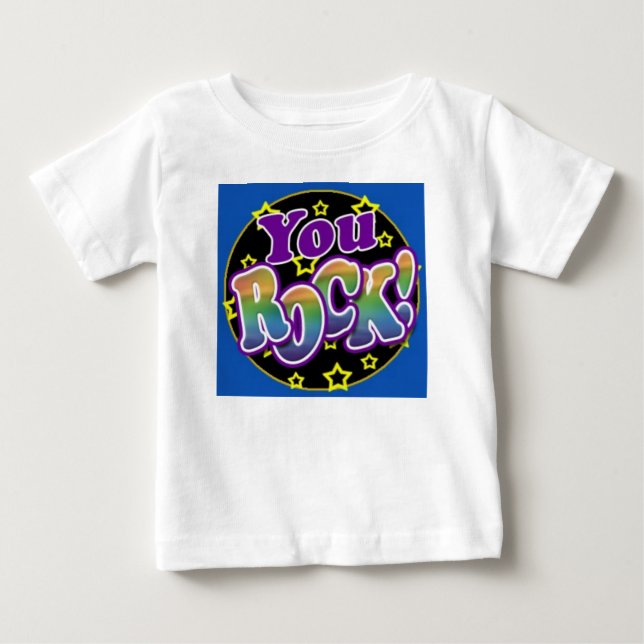 Camiseta Para Bebê Você Rock! (Frente)