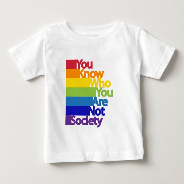 Camiseta Para Bebê Você Sabe Quem Você Não É Sociedade (Frente)