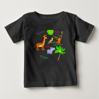 Camiseta Para Bebê você selvagem e três Animais 