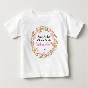 Camiseta Para Bebê Você será minha proposta da madrinha no t-shirt