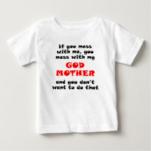 Camiseta Para Bebê Você suja com minha madrinha