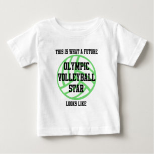 Camiseta Para Bebê Voleibol olímpico futuro de VolleyChick VolleyBab