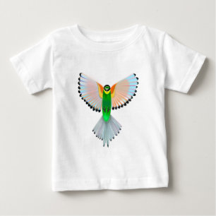 Camiseta Para Bebê Voo Colorido de Aves -