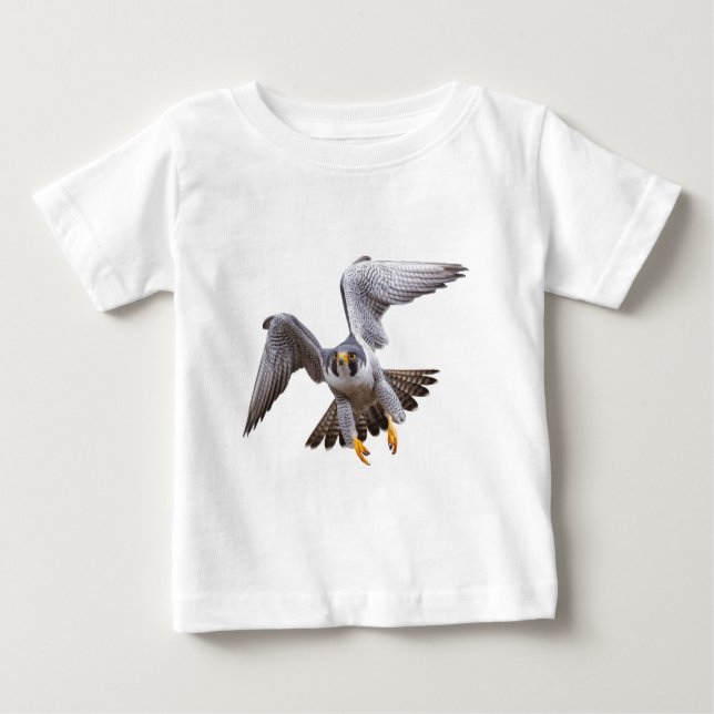 Camiseta Para Bebê Voo de falcão peregrino (Frente)