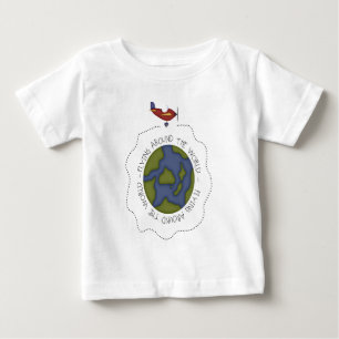 Camiseta Para Bebê Voo em todo o mundo
