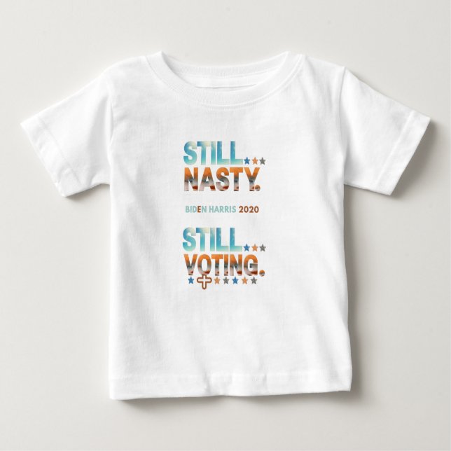 Camiseta Para Bebê Votando Biden Harris, Eleição Feminista, Biden (Frente)